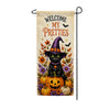 Welcome My Pretties Black Cat Halloween Garden Banner Flag
