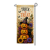 Trick or Treat Stacked Pumpkins Halloween Garden Banner Flag