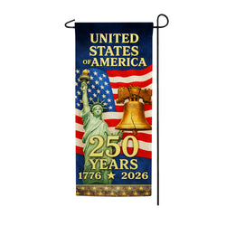 America 250th Anniversary Commemorative Double Sided Banner Garden Flag 12.5
