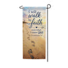 Walk by Faith Double Sided Banner Garden Flag 12.5" x 28"