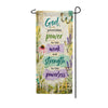 God Provides Power to the Weak Inspirational Double Sided Garden Banner Flag 12.5 x 28 inch