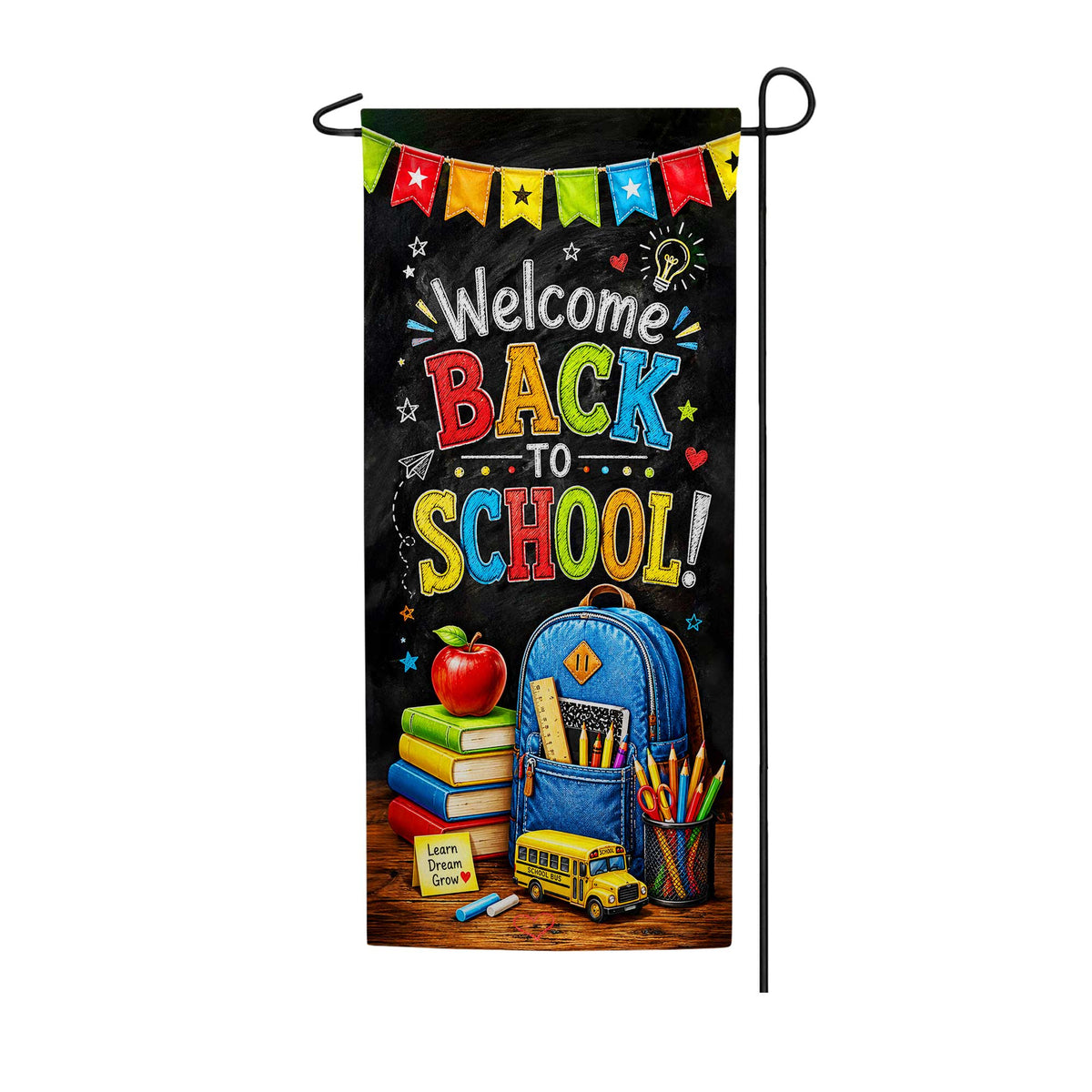 Welcome Back To School Garden Banner Flag