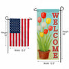 Welcome Spring Tulips Double Sided Garden Banner Flag 12.5 x 28 inch
