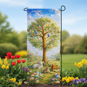 Easter Egg Tree Garden Banner