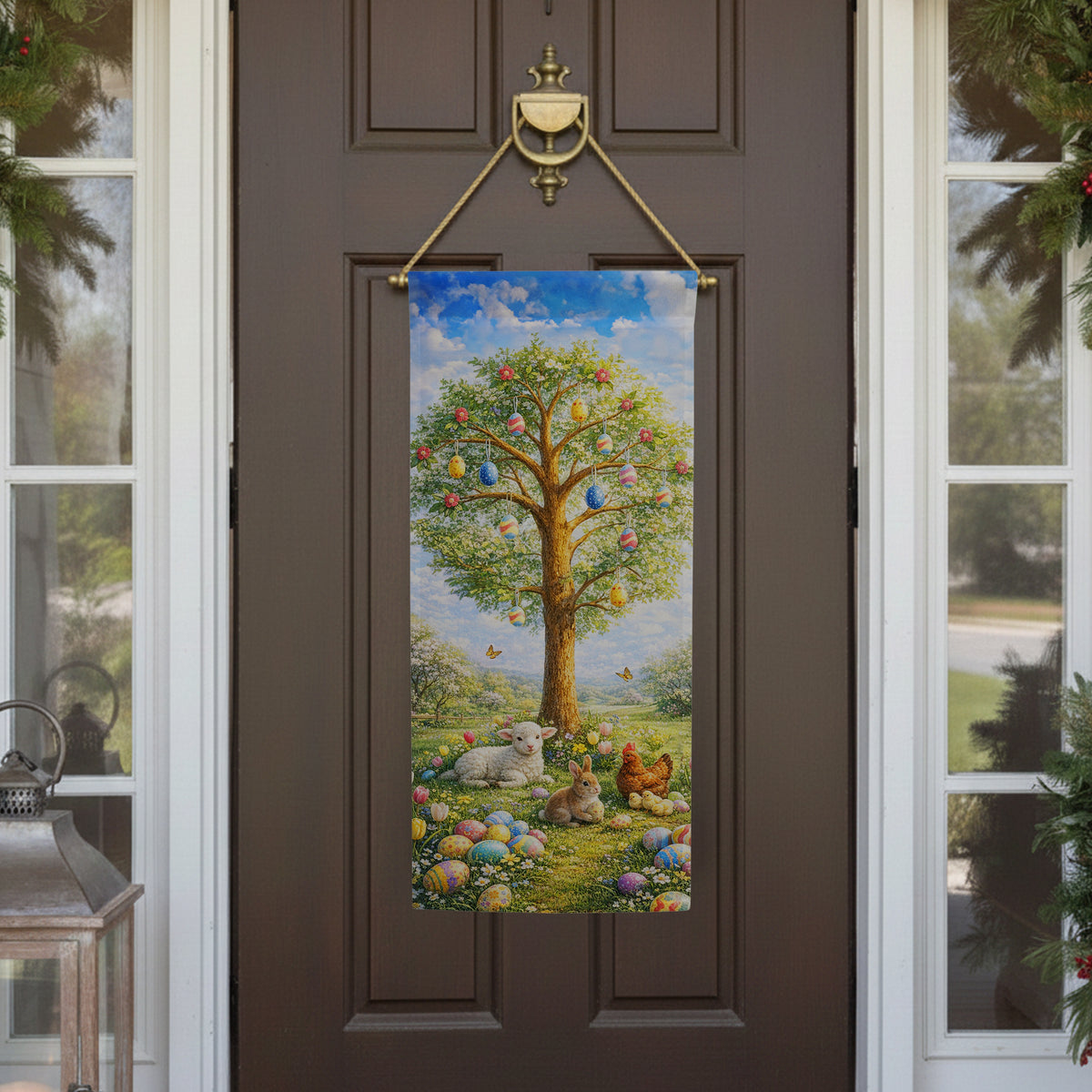 Easter Egg Tree Garden Banner