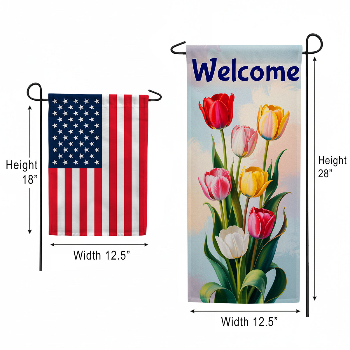Welcome Tulips Garden Banner
