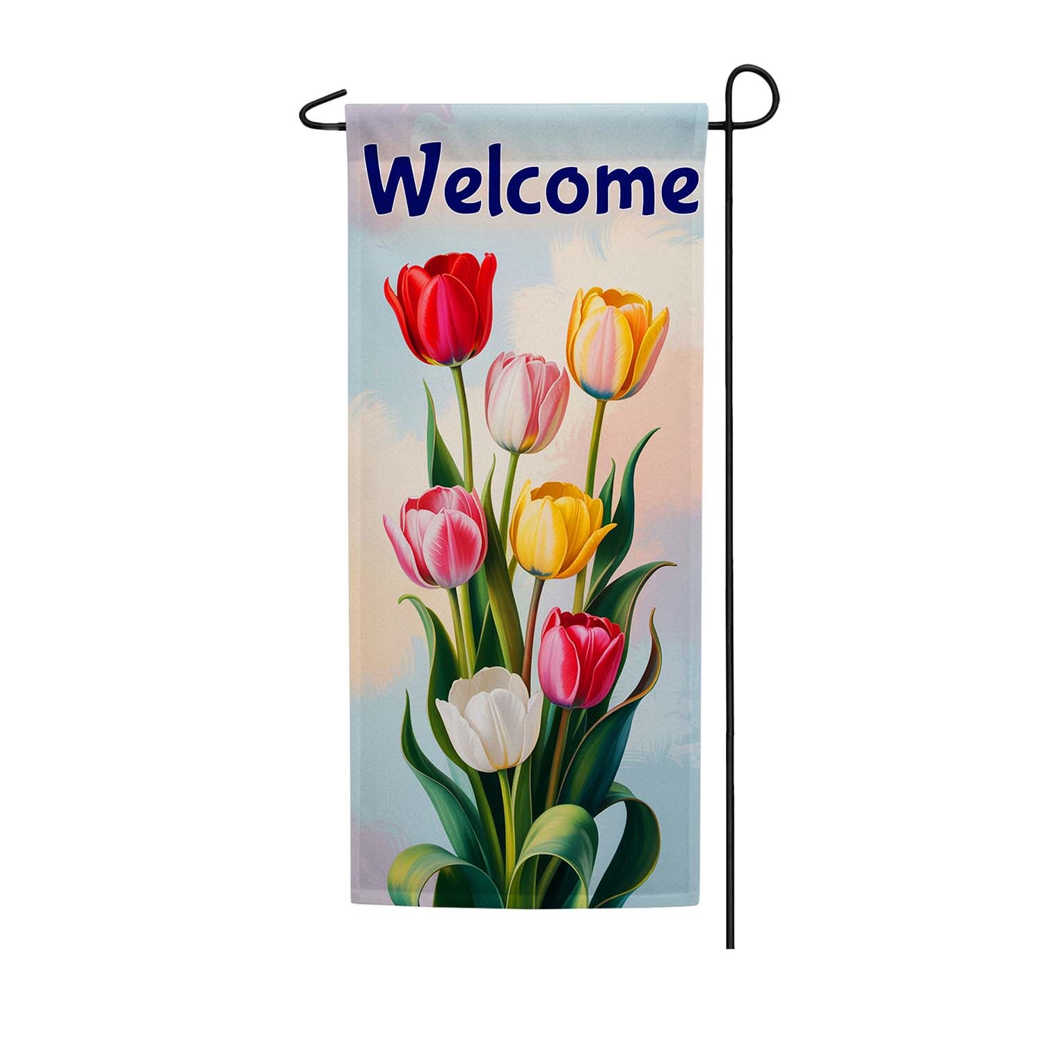Welcome Tulips Garden Banner