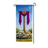 Easter Cross with Purple Sash Garden Banner