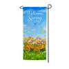 Spring Wagon Flowers Double Sided Banner Garden Flag 12.5" x 28"