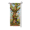 Busy Chipmunks in Bloom Double Sided Banner Garden Flag 12.5" x 28"