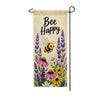 Bee Happy Floral Garden Banner Flag
