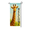 Welcome Giraffe Portrait Double Sided Garden Banner Flag 12.5 x 28 inch