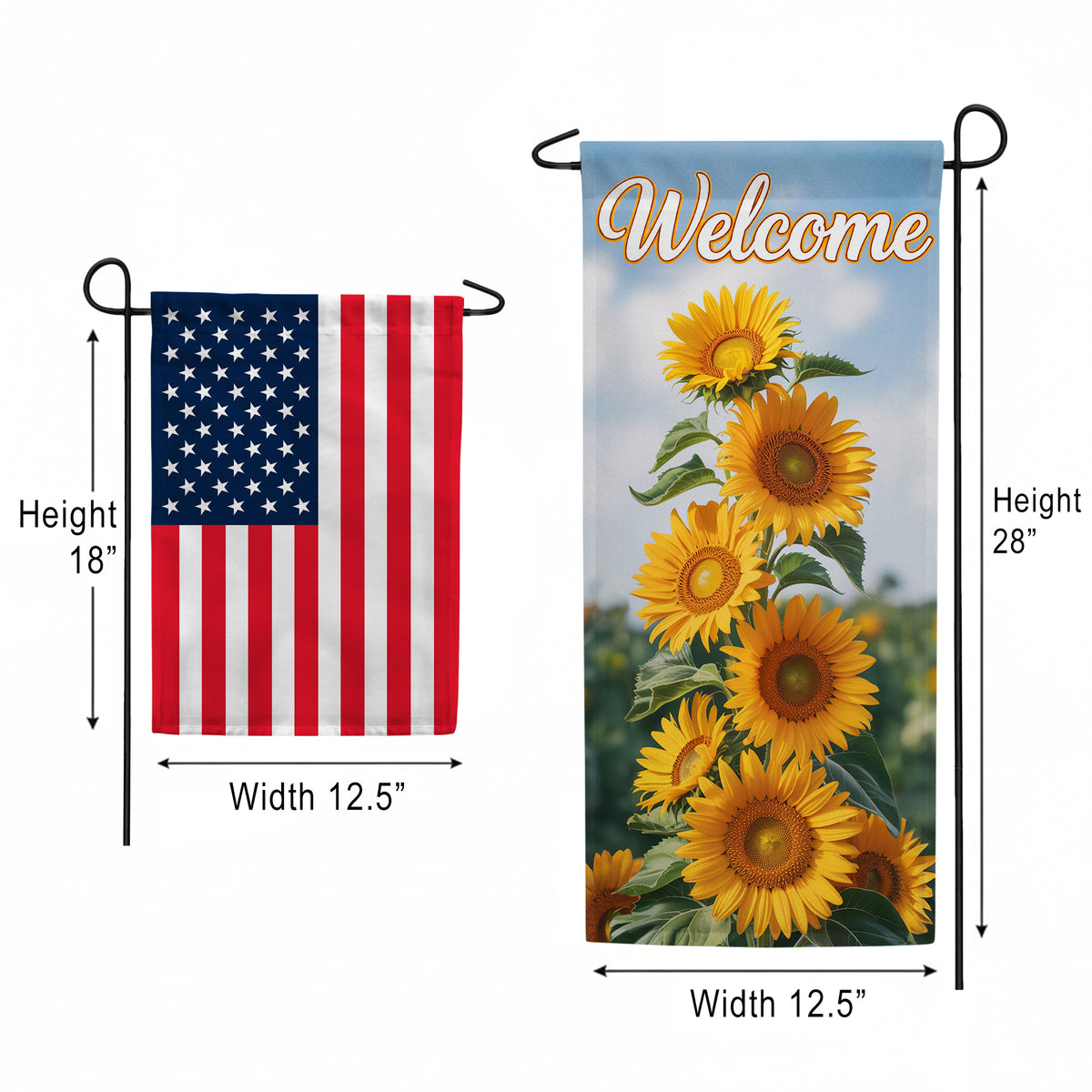 Welcome Sunflowers Garden Banner