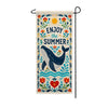 Summer Whale Folk Art Garden Banner Flag