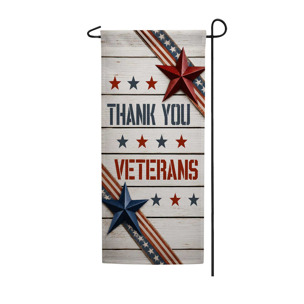 Thank You Veterans Garden Banner Flag