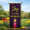 Joy to the World Stained Glass Double Sided Garden Banner Flag 12.5 x 28 inch