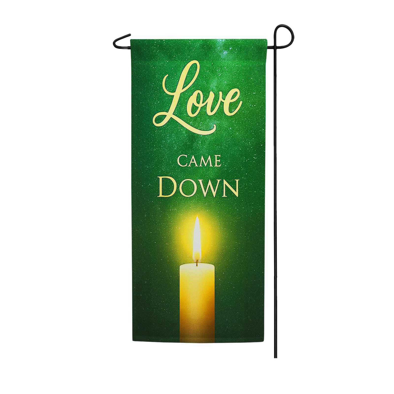 Love Came Down Candlelight Double Sided Garden Banner Flag 12.5 x 28 inch