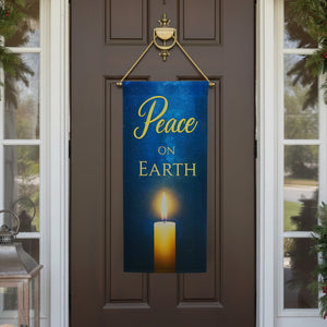 Peace on Earth Starry Night Double Sided Garden Banner Flag 12.5 x 28 inch