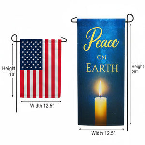 Peace on Earth Starry Night Double Sided Garden Banner Flag 12.5 x 28 inch
