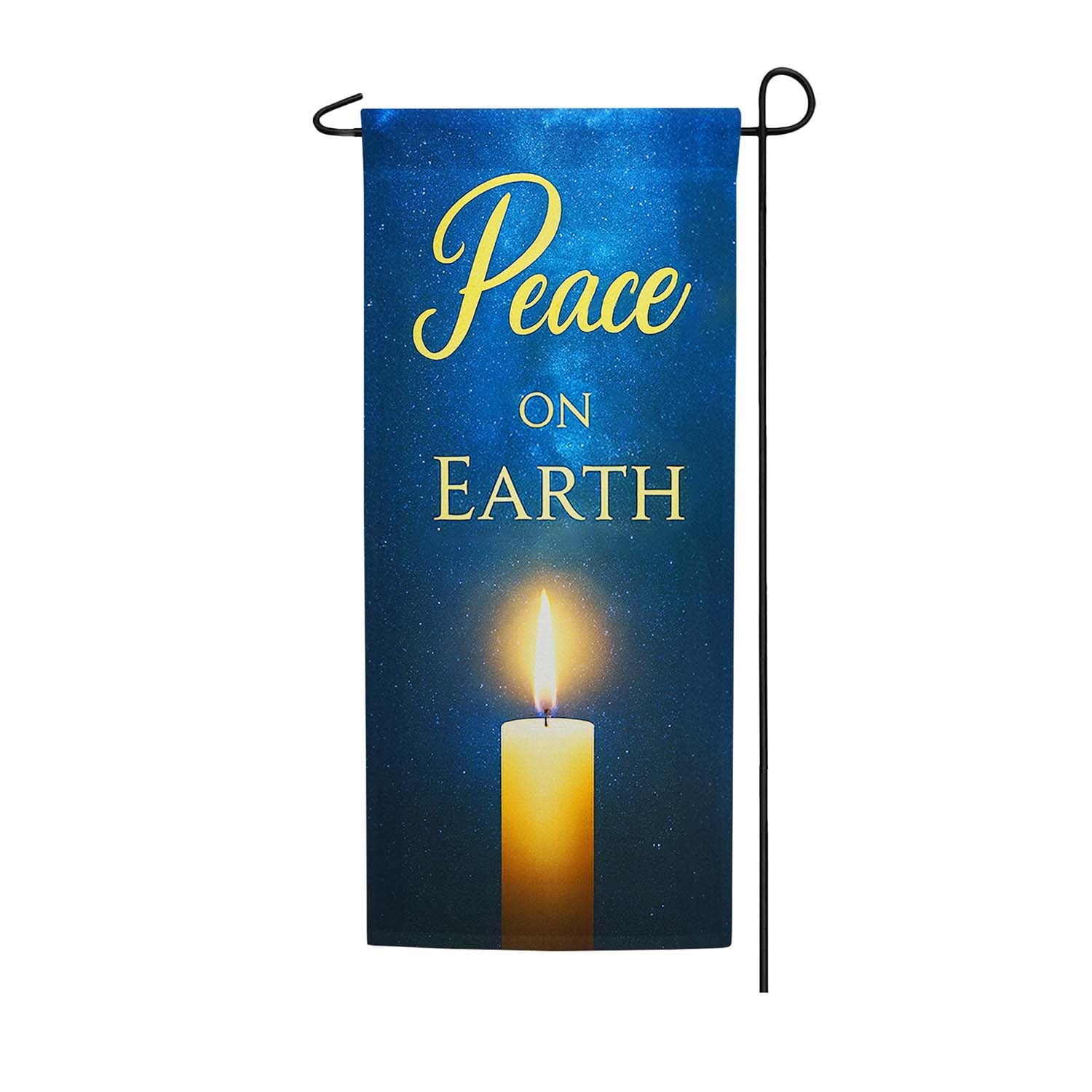 Peace on Earth Starry Night Double Sided Garden Banner Flag 12.5 x 28 inch