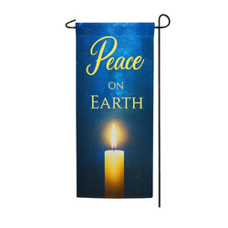 Peace on Earth Starry Night Double Sided Garden Banner Flag 12.5 x 28 inch