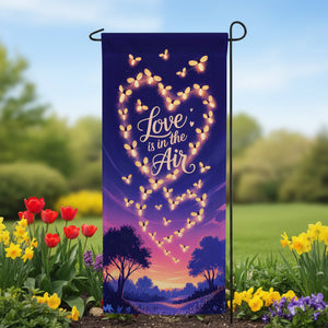 Love is in the Air Fireflies Double Sided Garden Banner Flag 12.5 x 28 inch