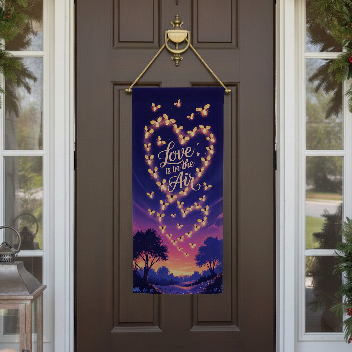 Love is in the Air Fireflies Double Sided Garden Banner Flag 12.5 x 28 inch