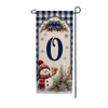 Winter Snowman Monogram Double Sided Banner Garden Flag 12.5" x 28"