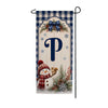 Winter Snowman Monogram Double Sided Banner Garden Flag 12.5" x 28"