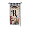 Winter Snowman Monogram Double Sided Banner Garden Flag 12.5" x 28"