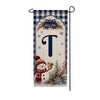 Winter Snowman Monogram Double Sided Banner Garden Flag 12.5" x 28"