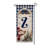 Winter Snowman Monogram Double Sided Banner Garden Flag 12.5" x 28"
