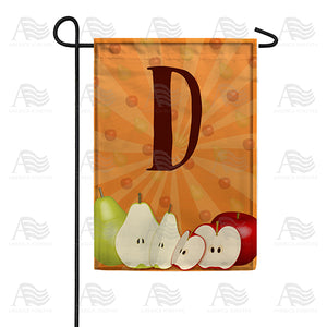 Apples & Pears Monogram Double Sided Garden Flag