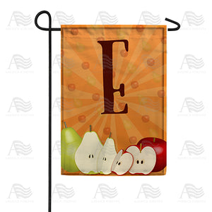 Apples & Pears Monogram Double Sided Garden Flag