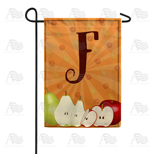 Apples & Pears Monogram Double Sided Garden Flag