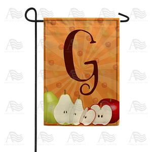 Apples & Pears Monogram Double Sided Garden Flag