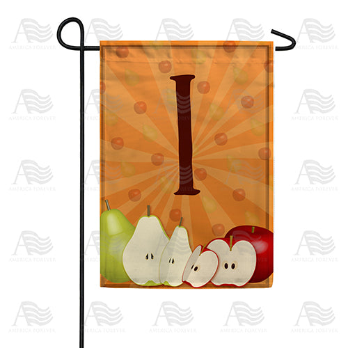 Apples & Pears Monogram Double Sided Garden Flag