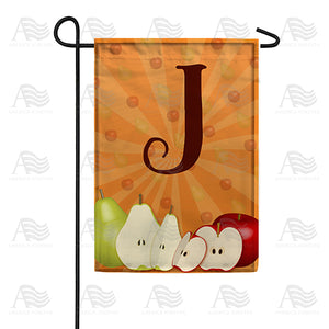 Apples & Pears Monogram Double Sided Garden Flag