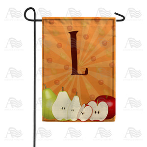Apples & Pears Monogram Double Sided Garden Flag