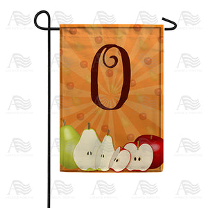 Apples & Pears Monogram Double Sided Garden Flag