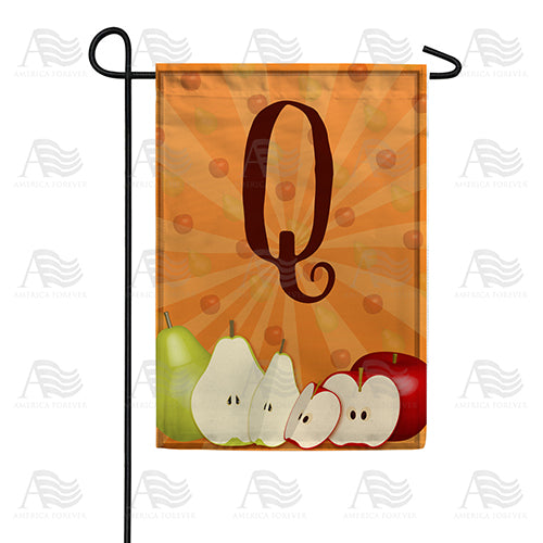 Apples & Pears Monogram Double Sided Garden Flag