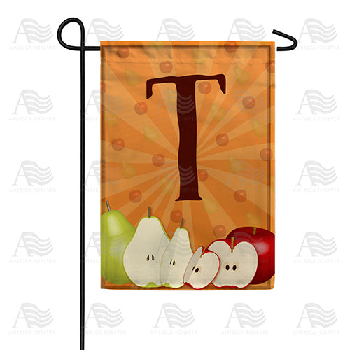 Apples & Pears Monogram Double Sided Garden Flag