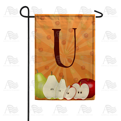 Apples & Pears Monogram Double Sided Garden Flag