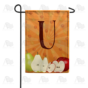 Apples & Pears Monogram Double Sided Garden Flag