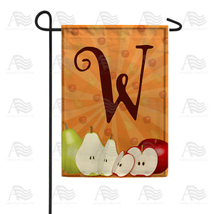 Apples & Pears Monogram Double Sided Garden Flag