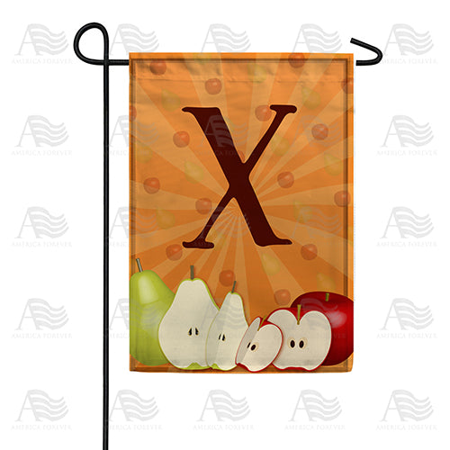 Apples & Pears Monogram Double Sided Garden Flag