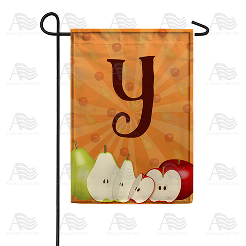 Apples & Pears Monogram Double Sided Garden Flag