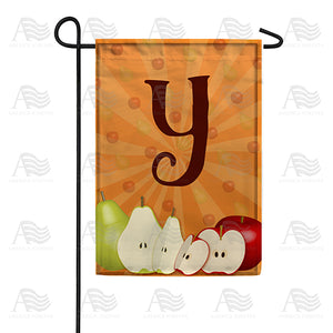 Apples & Pears Monogram Double Sided Garden Flag