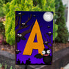 Crazy Bat Party Monogram Double Sided Garden Flag