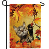 Curious Fall Kitten Double Sided Garden Flag
